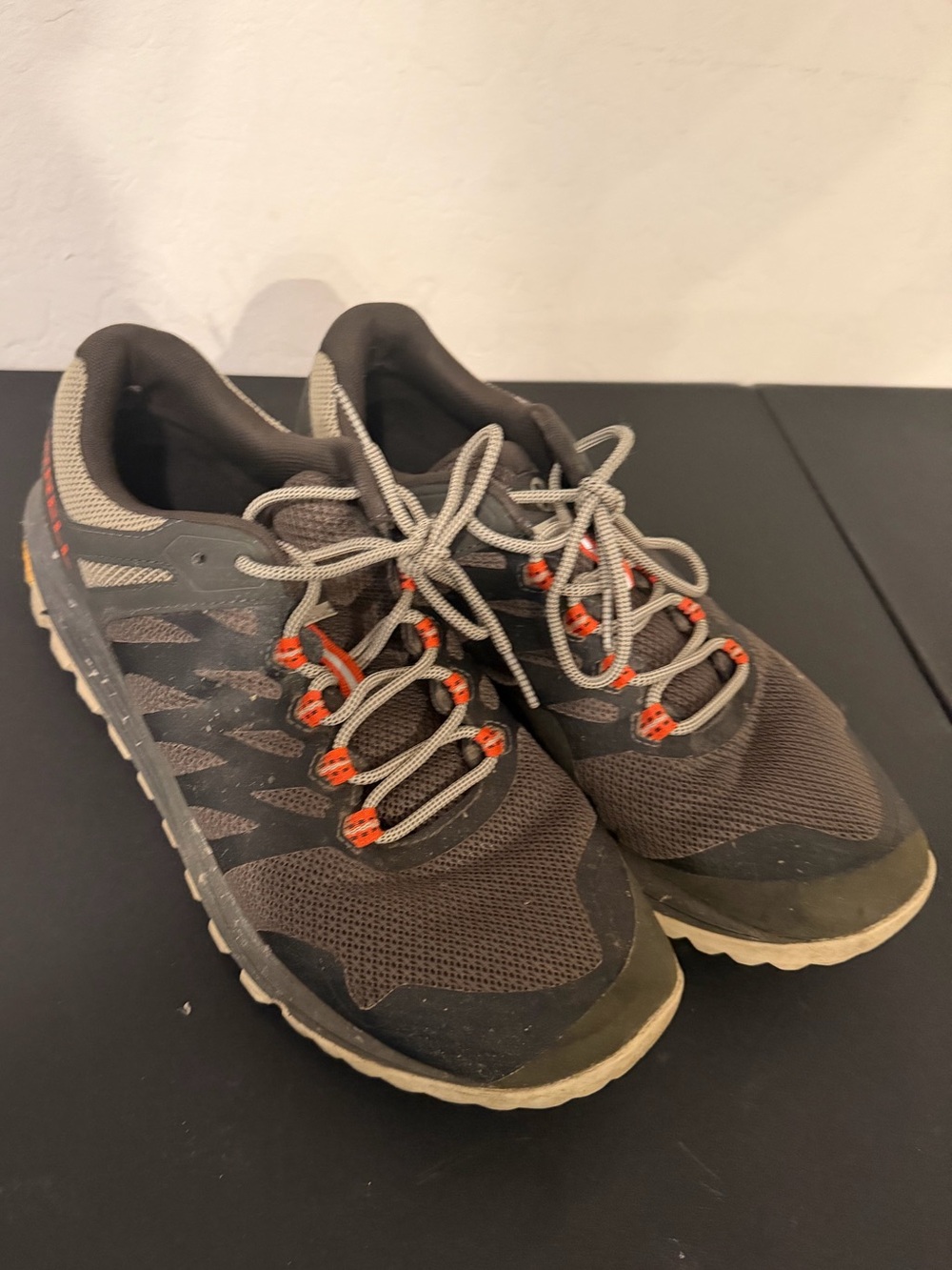 Merrell Nova 2 Men's Brown Trail Running Shoes with Orange Accents